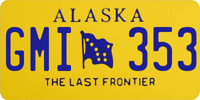 AK license plate GMI353