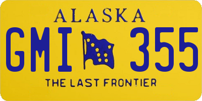 AK license plate GMI355