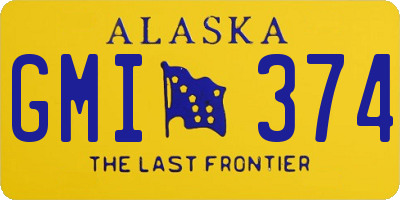 AK license plate GMI374