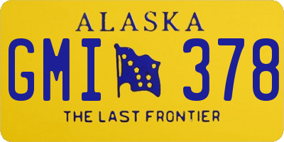 AK license plate GMI378