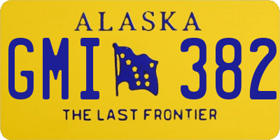 AK license plate GMI382