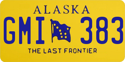 AK license plate GMI383