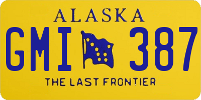 AK license plate GMI387