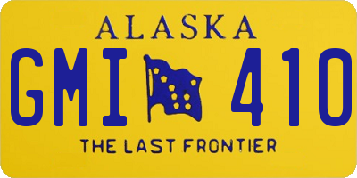 AK license plate GMI410