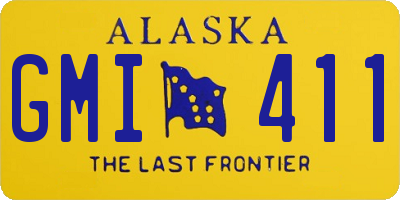 AK license plate GMI411