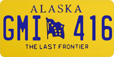 AK license plate GMI416