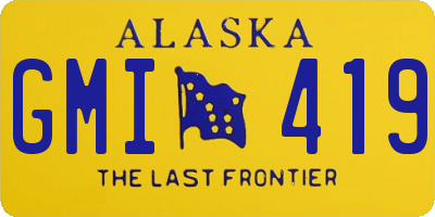 AK license plate GMI419