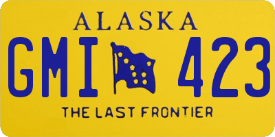 AK license plate GMI423
