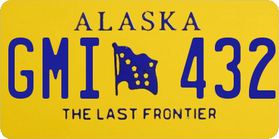 AK license plate GMI432