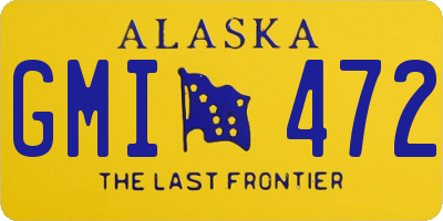 AK license plate GMI472