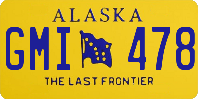 AK license plate GMI478