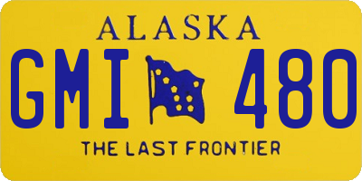 AK license plate GMI480