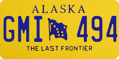 AK license plate GMI494