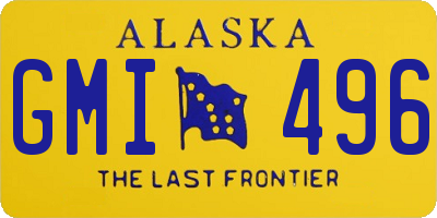 AK license plate GMI496