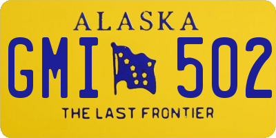 AK license plate GMI502