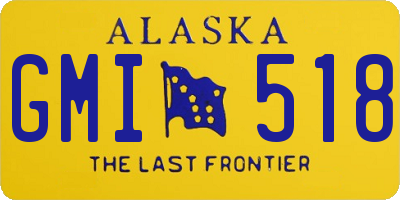 AK license plate GMI518