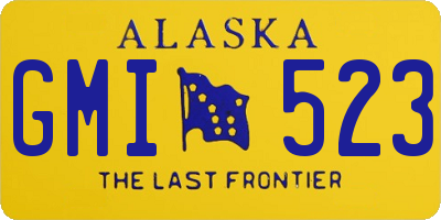 AK license plate GMI523