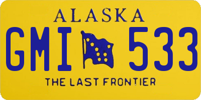 AK license plate GMI533