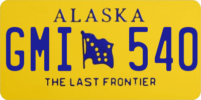 AK license plate GMI540