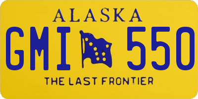 AK license plate GMI550