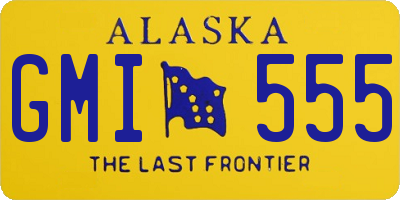AK license plate GMI555