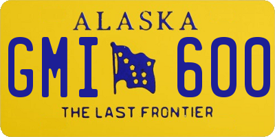 AK license plate GMI600