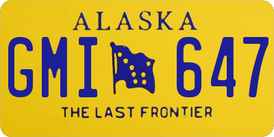 AK license plate GMI647