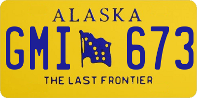 AK license plate GMI673