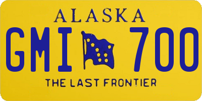 AK license plate GMI700