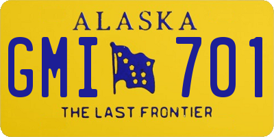 AK license plate GMI701