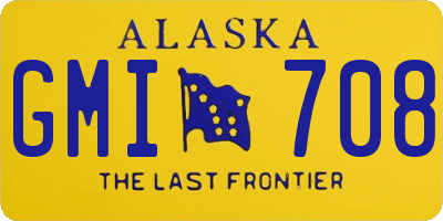 AK license plate GMI708
