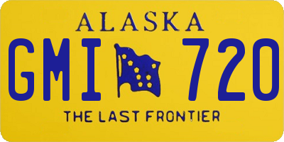 AK license plate GMI720