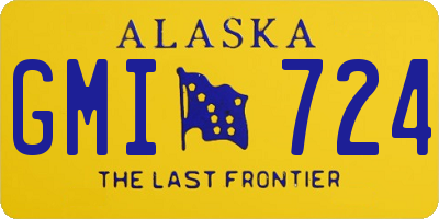 AK license plate GMI724