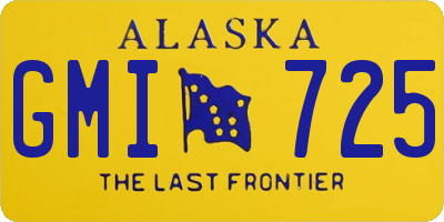 AK license plate GMI725
