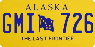 AK license plate GMI726