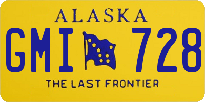 AK license plate GMI728