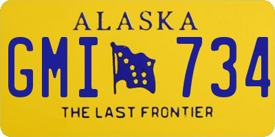 AK license plate GMI734