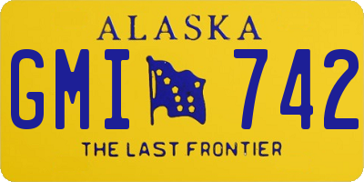 AK license plate GMI742
