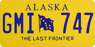 AK license plate GMI747