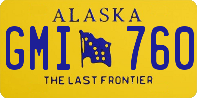 AK license plate GMI760