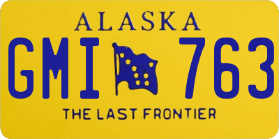AK license plate GMI763