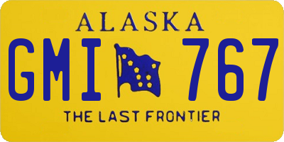 AK license plate GMI767
