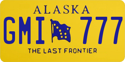 AK license plate GMI777