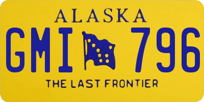 AK license plate GMI796