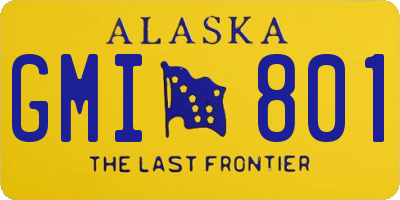 AK license plate GMI801