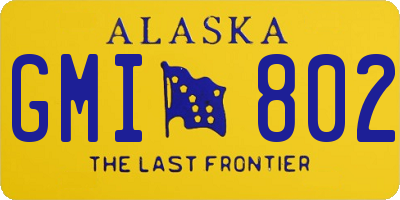 AK license plate GMI802