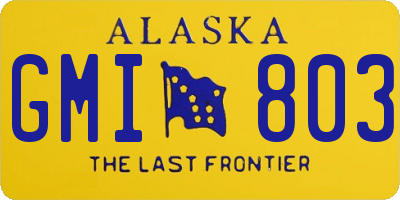 AK license plate GMI803