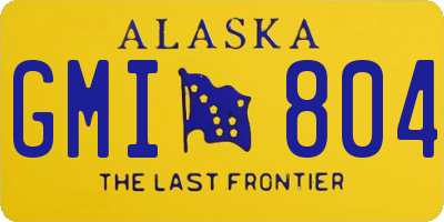 AK license plate GMI804