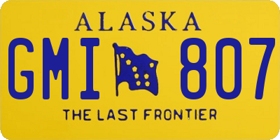 AK license plate GMI807