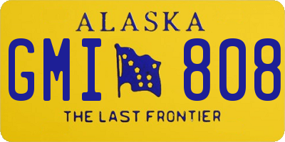 AK license plate GMI808